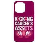 Kicking Cancer's Assets Breast Cancer Awareness Ribbon Lotus Case for iPhone 14 Pro Max