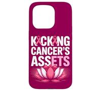 Kicking Cancer's Assets Breast Cancer Awareness Ribbon Lotus Case for iPhone 15 Pro