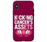 Kicking Cancer's Assets Breast Cancer Awareness Ribbon Lotus Case for iPhone X/XS