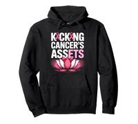 Kicking Cancer's Assets Breast Cancer Awareness Ribbon Lotus Pullover Hoodie