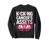Kicking Cancer's Assets Breast Cancer Awareness Ribbon Lotus Sweatshirt