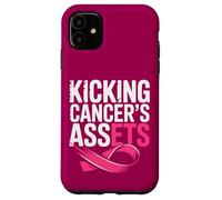 Kicking Cancer's Assets Breast Cancer Survivor Support Case for iPhone 11