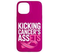 Kicking Cancer's Assets Breast Cancer Survivor Support Case for iPhone 15