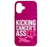 Kicking Cancer's Assets Breast Cancer Survivor Support Case for iPhone 16