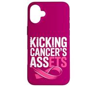 Kicking Cancer's Assets Breast Cancer Survivor Support Case for iPhone 16 Plus