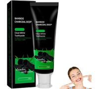 Kicklo Bamboo Charcoal Teeth Whitening Toothpaste, Deep Clean Organic Bamboo Charcoal Toothpaste Natural Teeth whitening, Tooth Whiten and Breath Freshening for Sensitive Tooth (1PC)