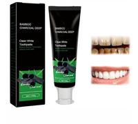 Kicklo Bamboo Charcoal Teeth Whitening Toothpaste,Tooth Whiten and Breath Freshening,Organic Bamboo Charcoal Toothpaste Natural Teeth whitening,for Daily Oral Care (1 PC)