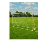 Kickmaster Premier Football Goal 6Ft - Powder Coated Steel Frame, Ultra Strong 3 ply High-Density Netting - Perfect for Outdoor Soccer Play - Ideal for Skill Development - Easy Assembly.