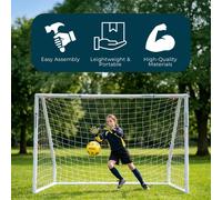 Kickmaster 6FT PVC Portable Football Goal (42mm) Size: 6ft