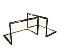 Kickmaster Football Kids Goal Set Folding One on One Play Black/Yellow