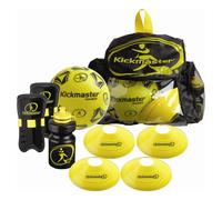 MV Toys Kickmaster New Backpack Shin Pads Cones Football Water Bottle Training Kit Set