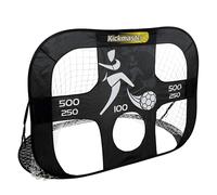 Kickmaster Large Quick Up Football Goal with Built-In Target Shot - Portable Pop-Up Net