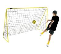 Kickmaster Premier Football Goal 10Ft - Powder Coated Steel Frame, Ultra Strong 3 ply High-Density Netting - Perfect for Outdoor Soccer Play - Ideal for Skill Development - Easy Assembly.
