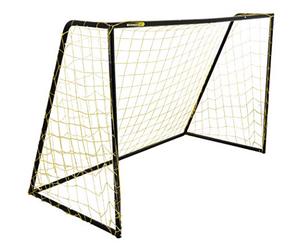 Kickmaster Premier HD Heavy Duty 8ft Football Soccer Goal | Powder Coated Rust-Resistant Steel Frame | High Density 5 ply Netting | Ideal for Outdoor Play and Soccer Training Skill Development