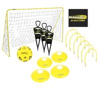 Kickmaster Ultimate Football Challenge Training Set | Includes Games Manual | Targets Ball Hoops | Soccer Skills Practice