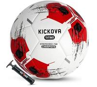 KICKOVA Titan Size 5 Soccer Ball - Thermal Bonded Youth & Adult Professional Training Ball, Club, Leagues, Match Performance - Outdoor & Indoor Soccer Balls with Pump for Boys & Girls
