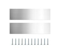 Kickplates for exterior doors, stainless steel kickplates, 2 pieces, metal kick plates for doors, interior - exterior doors, avoid the door kicking