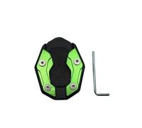 Kickstand Enlarger Universal Motorcycle Side Stand Cover Aluminum Alloy Motorcycle Stands Pad Bicycle Foot Extension Kickstand Accessories Sidestand Puck(Green)
