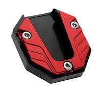 Kickstand Extender for Motorcycle Side Stand Aluminum Alloy Foot Pad to Prevent Tip Overs and Improve Stability on Sand, Grass, and Asphalt (Red)