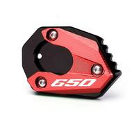 Kickstand Extender Motorcycle Kickstand Pad Side Stand For For Z650 For Z 650 2017-2024 Extension Plate Foot Enlarge Support Motorbike Side Stand Plate Pad(Red)