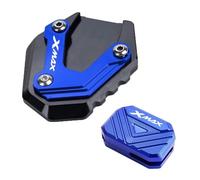 Kickstand Extender Motorcycle Kickstand Pad Side Stand For XMAX250 X-MAX250 XMAX 250 2022-2026 Extension Plate Foot Enlarge Support Extender Motorbike Side Stand Plate Pad(Blue 1)