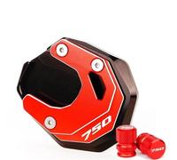Kickstand Extender Motorcycle Side Stand Foot Pad For NC750X NC 750X 2021-2026 Kickstand Support Plate Extension Enlarge,Valve Caps Motorbike Side Stand Plate Pad(Red 1)