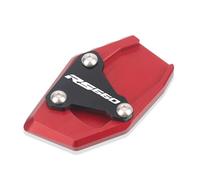Kickstand Extender Motorcycle Side Stand Pad For Aprilia RS660 RS 660 2020 2021 2022 2023 Kickstand Extension Plate Support Foot Enlarge Motorbike Side Stand Plate Pad(Red)