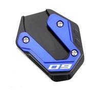 Kickstand Extender Motorcycle Side Stand Pad For MT07 MT09 MT-09 07 SP FZ09 2015-2026 Kickstand Extension Plate Support Foot Enlarge Motorbike Side Stand Plate Pad(Blue 1)