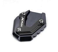 Kickstand Extender Motorcycle Side Stand Pad For XMAX300 X-MAX300 XMAX 300 Kickstand Plate Extension Foot Support Pads Extender Enlarge Motorbike Side Stand Plate Pad(Black)