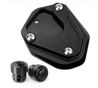 Kickstand Extender Motorcycle Side Stand Pad Plate For For CB650R For CB 650 R 650R Kickstand Extension Extender Support Enlarge,Valve Caps Motorbike Side Stand Plate Pad(Black 1)