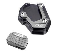 Kickstand Extender Motorcycle Side Stand Plate Pad For Loncin For Voge For Valico 900DSX DS900X DSX900 Extension Foot Kickstand Support Extender Motorbike Side Stand Plate Pad(Titanium 1)