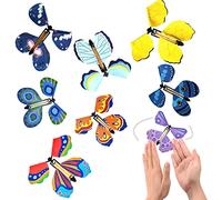 KICOFIT Magic Flying Butterflies Toys for Pets Christmas Tree Ornaments Return Stocking Stuffer Wind Up
