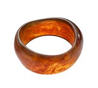 Kicomvi Acrylic Resin Irregular Bangle Bracelet Geometric Tortoiseshell Acetate Mottled Wide Chunky Cuff Bangle for Women, diameter:6.8cm, Resin, no gemstone