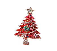 Kicomvi Christmas Tree Brooch Pins Imitation Pearl Crystal Rhinestone Christmas Trees Brooch Pin Christmas Jewelry, imitation pearl, imitation pearl