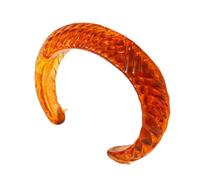 Kicomvi Chunky Acrylic Bracelet for Women Croissant Reisn Irregular Geometry Wrist Bangle Wristband Jewelry, diameter:7.5cm, Resin, no gemstone