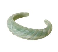 Kicomvi Chunky Acrylic Bracelet for Women Croissant Reisn Irregular Geometry Wrist Bangle Wristband Jewelry, diameter:7.5cm, Resin, no gemstone