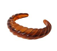 Kicomvi Chunky Acrylic Bracelet for Women Croissant Reisn Irregular Geometry Wrist Bangle Wristband Jewelry, diameter:7.5cm, Resin, no gemstone