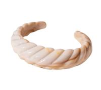 Kicomvi Chunky Acrylic Bracelet for Women Croissant Reisn Irregular Geometry Wrist Bangle Wristband Jewelry, diameter:7.5cm, Resin, no gemstone