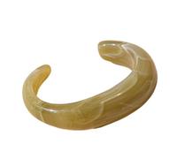 Kicomvi Chunky Acrylic Bracelet for Women Croissant Reisn Irregular Geometry Wrist Bangle Wristband Jewelry, diameter:7.5cm, Resin, no gemstone