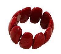 Kicomvi Chunky Multicolor Acrylic Bangle Elastic Irregular Square Resin Beaded Wristbands Cuff Bangle for Women, elastic, Resin, no gemstone
