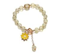 Kicomvi Colorful Daisy Charm Bracelet Bohemia Resin Beaded Flower Stretch Bracelets for Women, elastic, Resin, resin