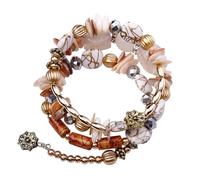 Kicomvi Multilayer Irregular Agate Beads Bracelets Bohemia Crystal Natural Stone Turquoise Wrap Bracelets for Women Jewelry, elastic, Stone, no gemstone