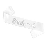 KICOSY Bride Sash with Diamond Ring Bride to Be White Silver Glitter Bridal Shower Wedding Bridal Shower Bridal Shower Bridal Shower