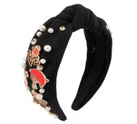KICOSY Football Headband for Women Black Gameday Outfits Women Football Hair Accessories Football Mom Gear Chiefs Headband Battle Headband Football Team Gifts