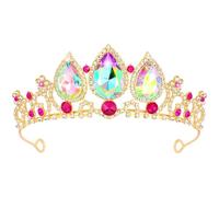 KICOSY Rapunzel Crown for Adult Women, Princess Tiara Headband for Cosplay, Birthday Party & Halloween Costume - with 4 Gold Hairpins Included