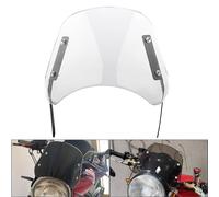 KICRY Motorcycle Headlight Windshield Small Universal Wind Deflector Fairing Windscreen Front Flyscreen Fit 5"-7" Headlight Compatible with Harley Suzuki Honda Triumph Cruiser Cafe Racer (Clear)