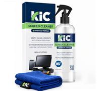 KICTeam - CrystalVu™ Screen Cleaner Spray (16oz) with Premium Microfiber Cloth - Professional Grade Cleaner for TV Screens, Car Screens, Tablets, Laptops & Smartphones