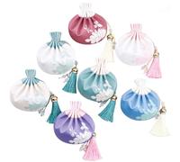 Kicwitgoo 12 Pcs Chinese Sachet Bags,Silk Brocade Coin Bags Pouches with Drawstring Jewelry Gift Bags Drawstring Candy Bags,Random Color
