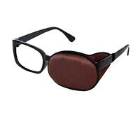 Kid/Adult Visual Acuity Recovery Silk Eye Mask Training Amblyopia Strabismus Corrected Lazy Eye Patches for Glasses(Brown)