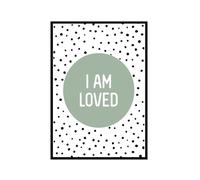 Kid Affirmations Encourage Quotes Wall Art Canvas Poster I Am Loved Kind Strong Smart Brave Unique Worthy Capable Enough Prints Kids Room Nursery Decor (SKU2,12x18inch=(30x45cm),Black Photo Frame)